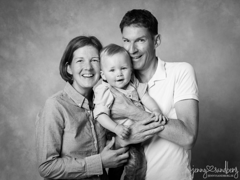 Familjefotografering studio och utomhus