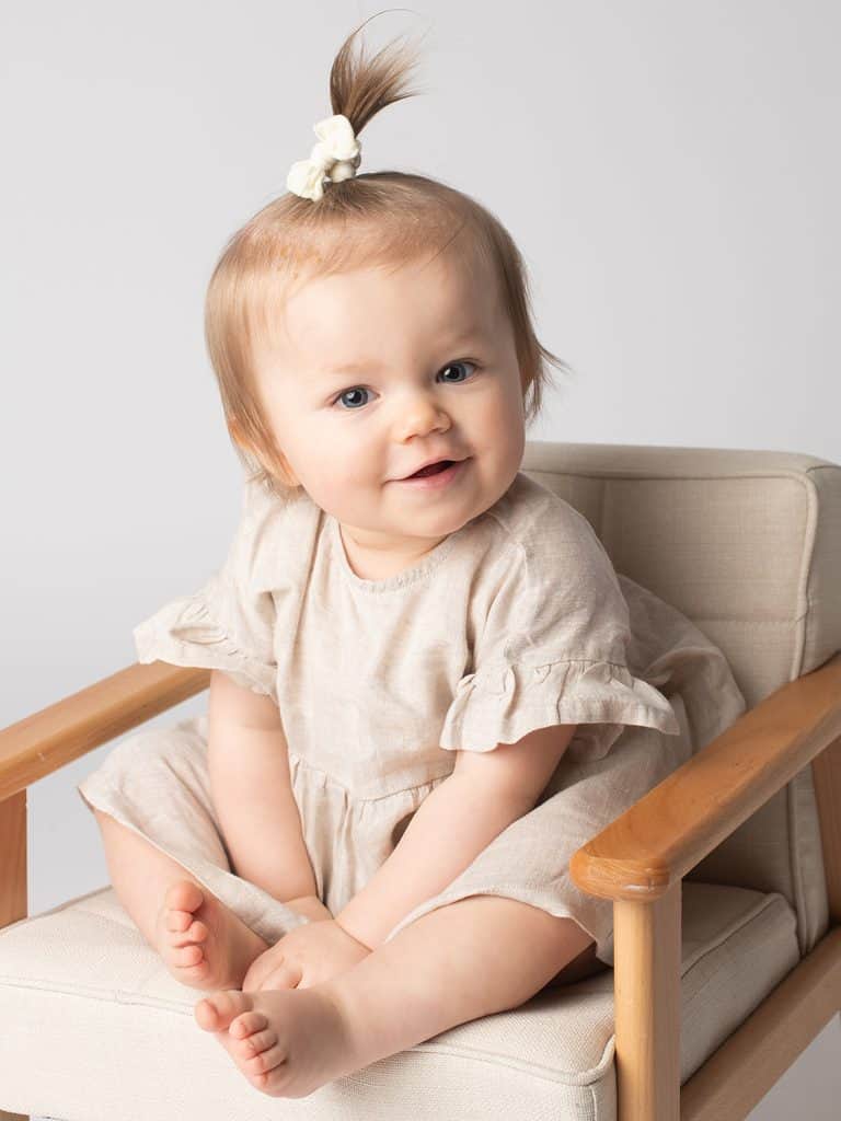 bebisfotografering i studio 1 åring