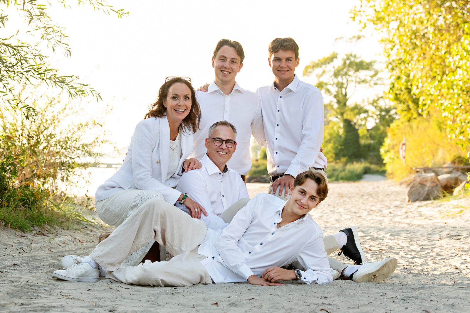 familjefotografering på stranden i bjärred