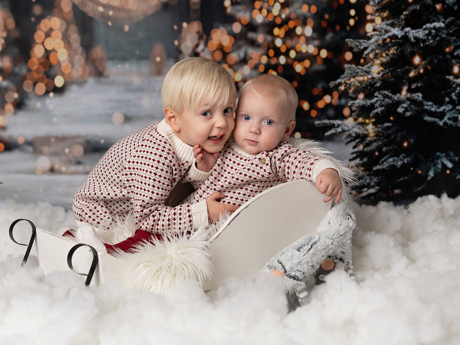 julkortsfotografering med juli miljö